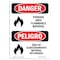 Signmission Safety Sign, OSHA Danger, 14" Height, Rigid Plastic, Storage Area Flammable Material, Spanish OS-DS-P-1014-VS-2043 - alternate 1